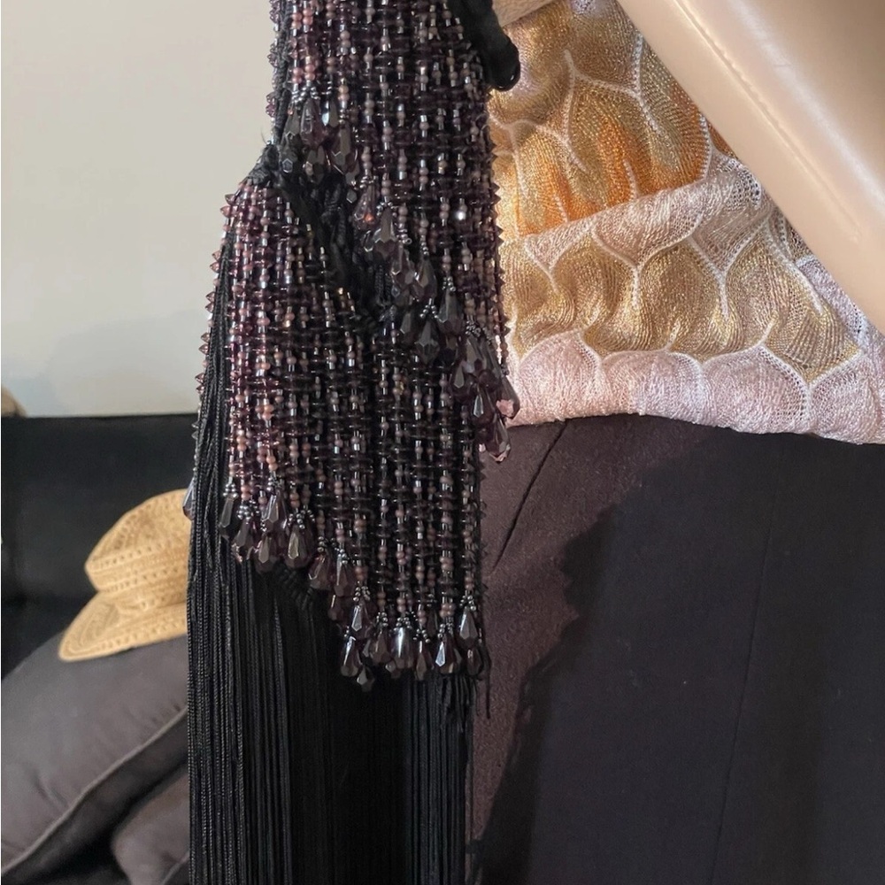 Exclusive MISSONNI bag in burgundy, new condition. Silk weave and rich stones. - Picture 9 of 16